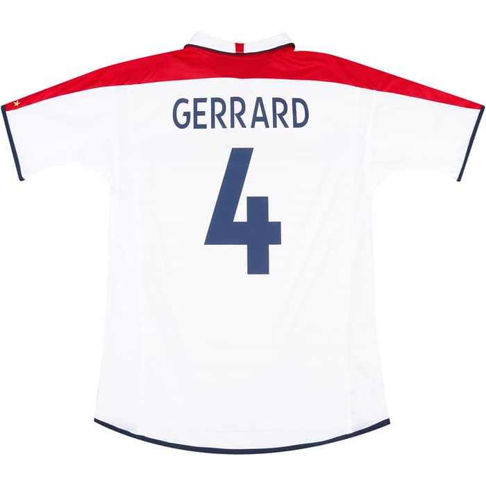 2003-05 England Home Shirt Gerrard #4 - 6/10