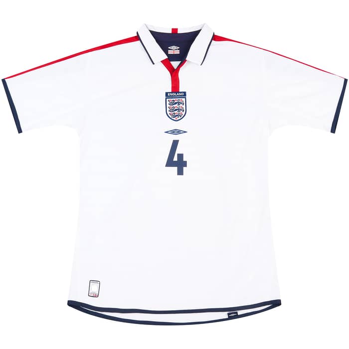 2003-05 England Home Shirt Gerrard #4 - 6/10