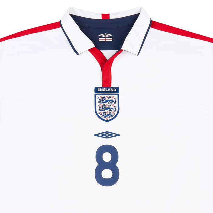 2003-05 England Home Shirt Scholes #8 - 7/10
