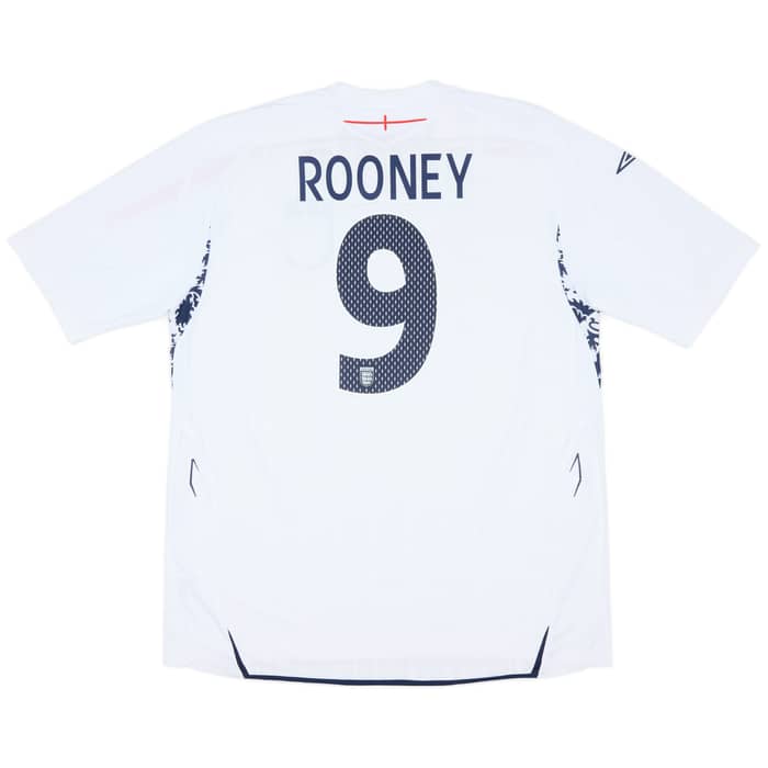 2007-09 England Home Shirt Rooney #9