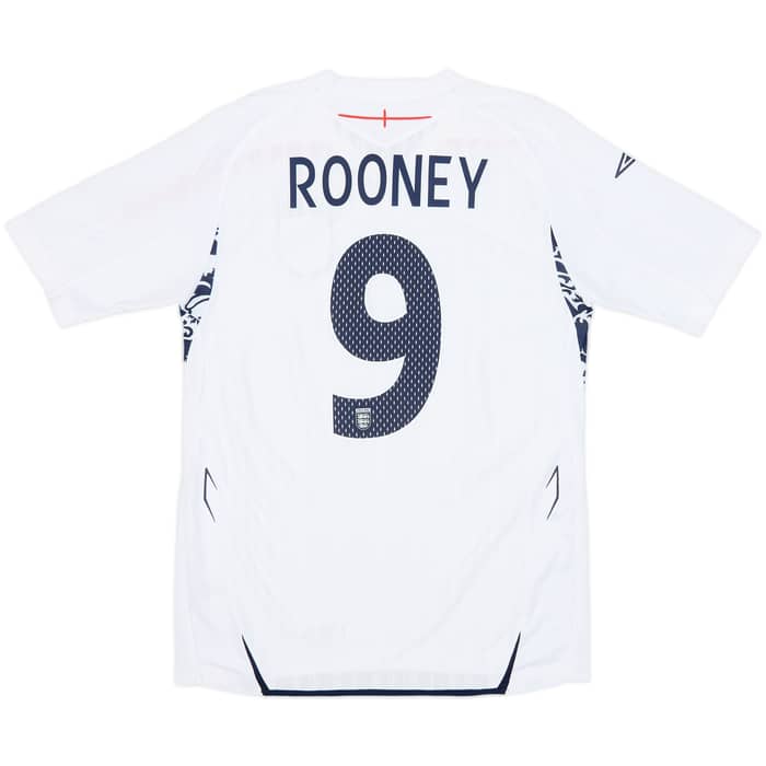 2007-09 England Home Shirt Rooney #9 - 6/10 - (S)