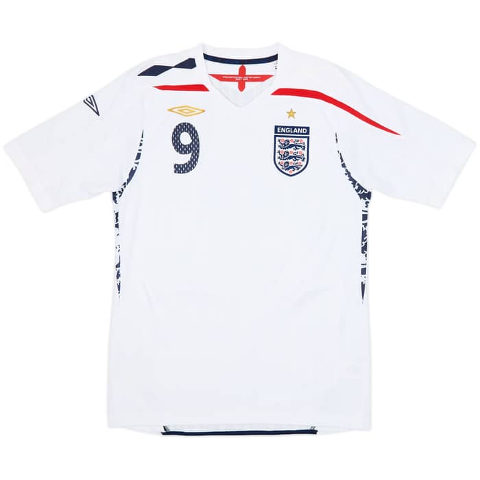 2007-09 England Home Shirt Rooney #9 - 6/10 - (S)