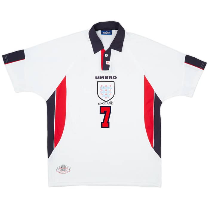 1997-99 England Home Shirt Beckham #7