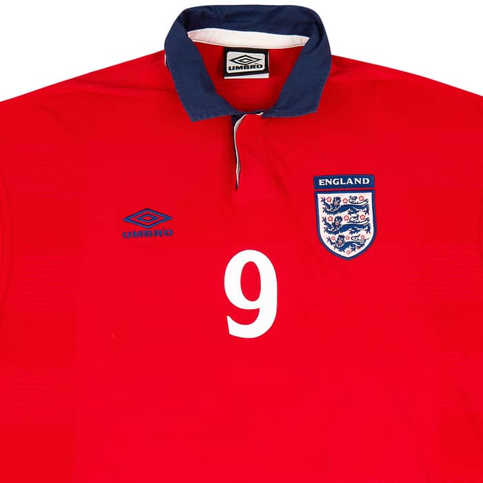 1999-01 England Away Shirt Shearer #9 - 8/10