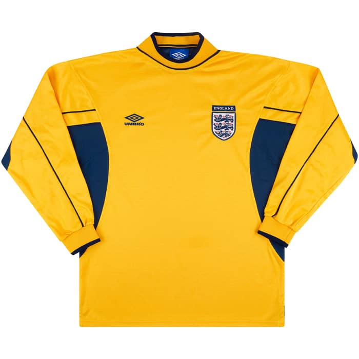 1999-01 England GK Shirt - 6/10 - (Y)