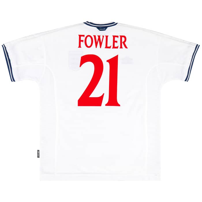 1999-01 England Home Shirt Fowler #21 - 7/10