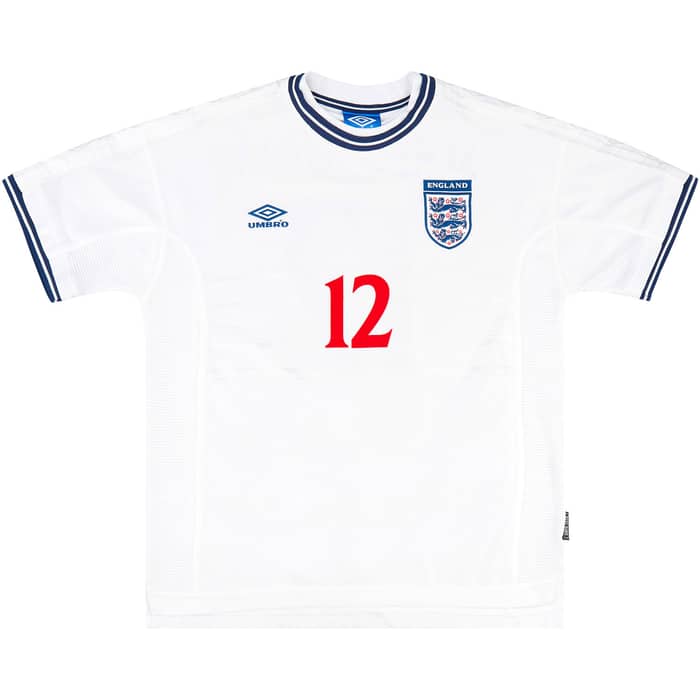 1999-01 England Home Shirt Southgate #12 - 7/10