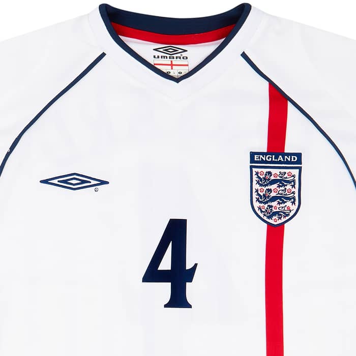 2001-03 England Home Shirt Gerrard #4 - 7/10