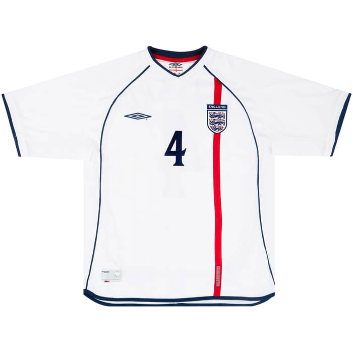 2001-03 England Home Shirt Gerrard #4 - 7/10