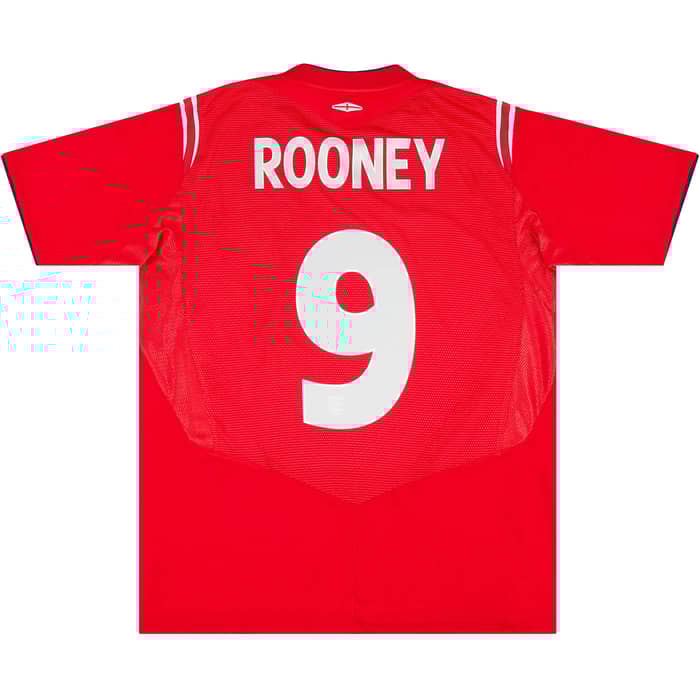 2004-06 England Away Shirt Rooney #9 - 7/10