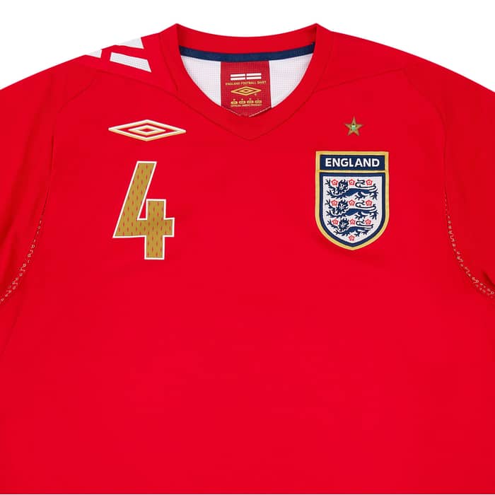 2006-08 England Away Shirt Gerrard #4 - 9/10