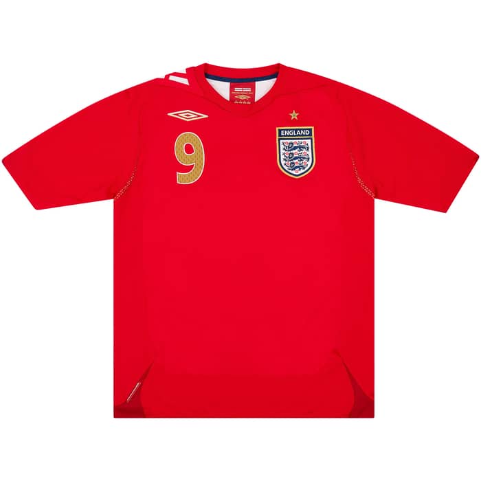 2006-08 England Away Shirt Rooney #9 - 9/10