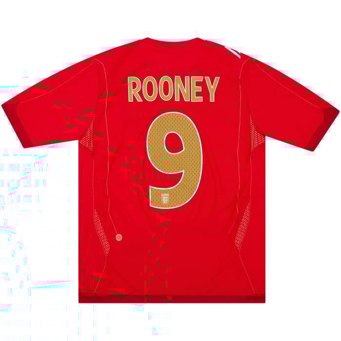 2006-08 England Away Shirt Rooney #9 - 9/10