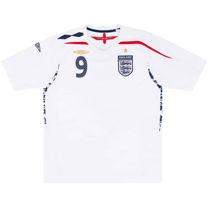 2007-09 England Home Shirt Rooney #9 - 9/10