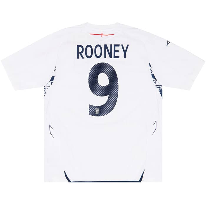 2007-09 England Home Shirt Rooney #9 - 9/10