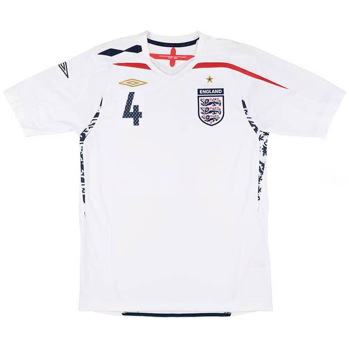 2007-09 England Home Shirt Gerrard #4 - 8/10 - (XL)