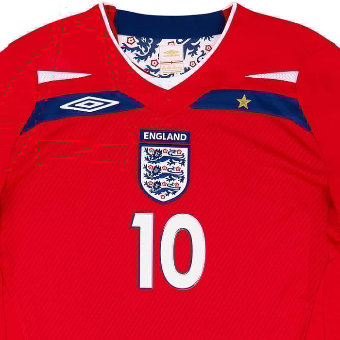 2008-10 England Away Shirt Rooney #10 - 8/10