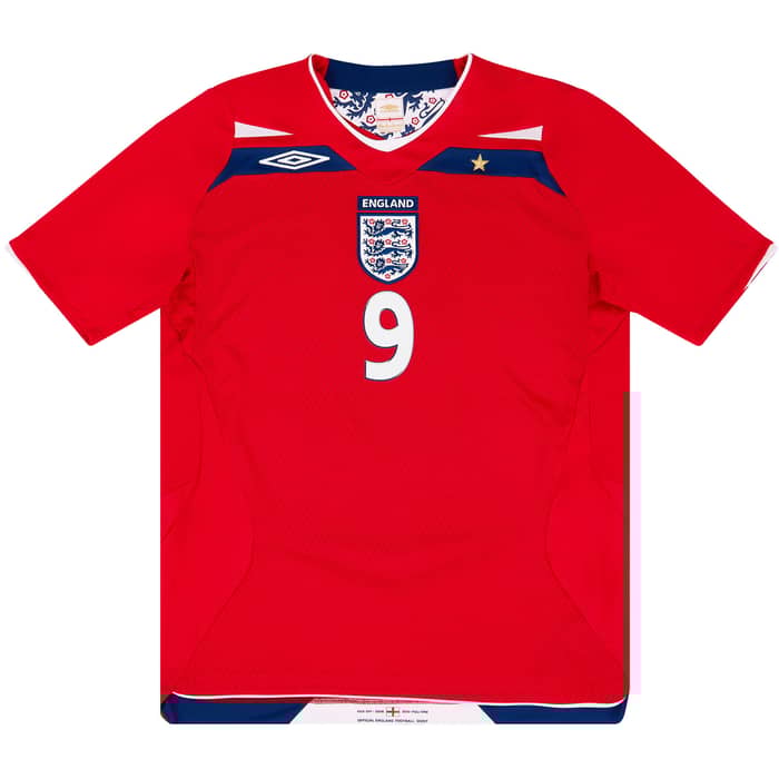2008-10 England Away Shirt Rooney #9 - 8/10