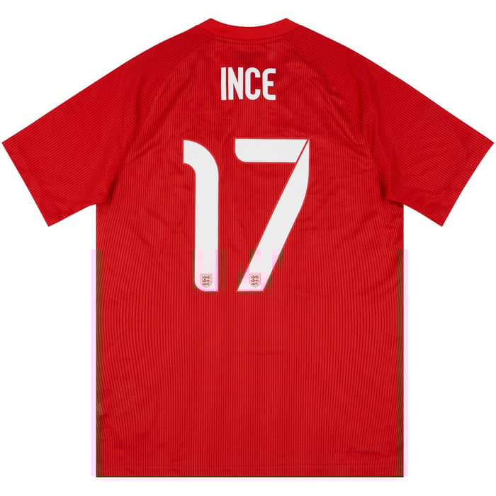 2014 England U-21 Match Issue Away Shirt Ince #17