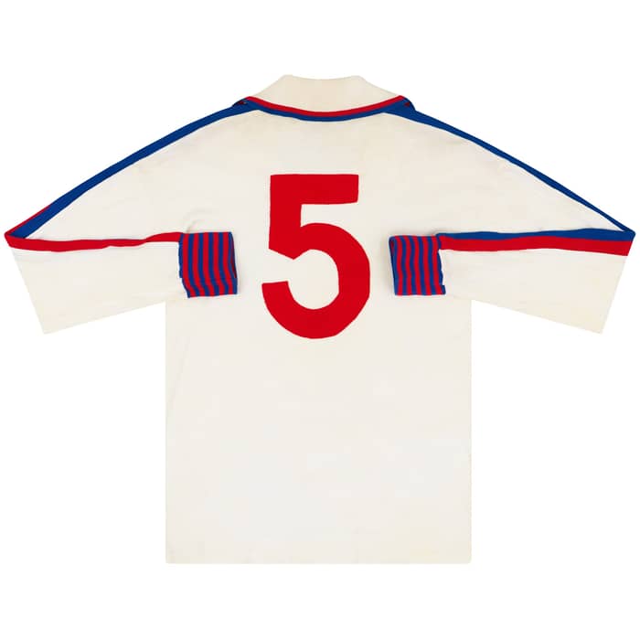 1976 England U-23 Match Worn Home L/S Shirt #5 (Thompson) v Hungary