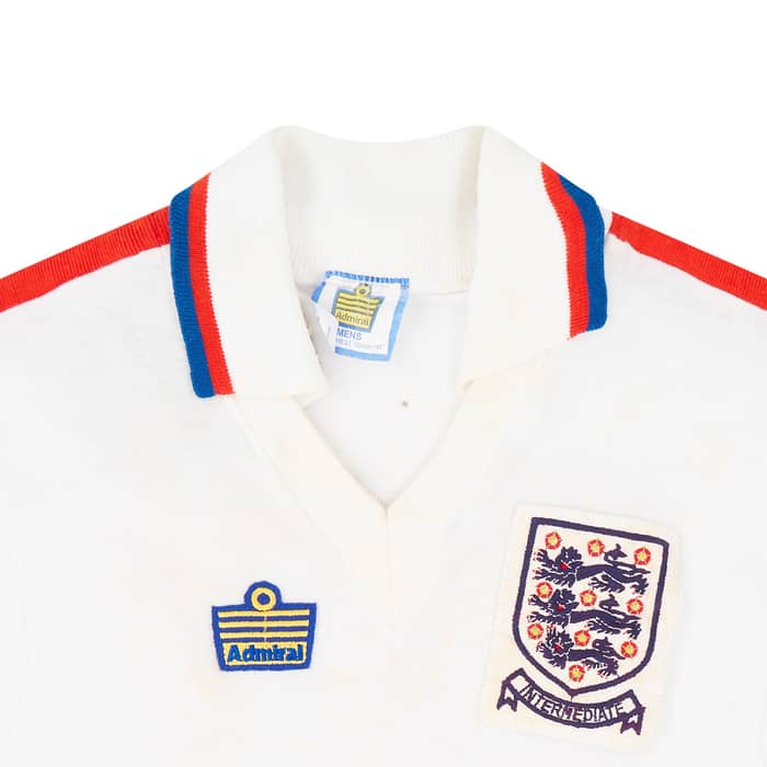 1980 England U-21 Match Worn Home Shirt #10 (Owen) v Scotland