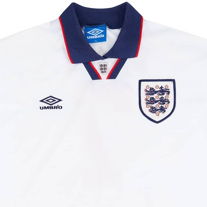 1993-95 England Home Shirt - 8/10 - (XL)