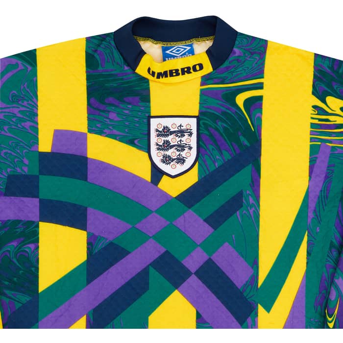 1995-96 England GK Shirt - 8/10 - (Y)