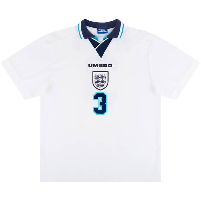 1995-97 England Home Shirt Pearce #3 - 8/10 - (XL)
