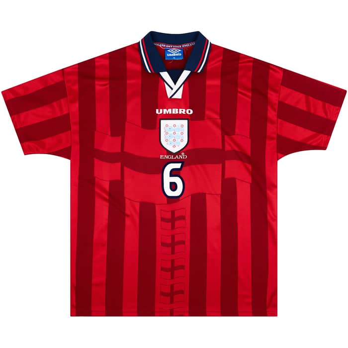 1997-99 England Away Shirt Southgate #6 - 8/10 - (M)