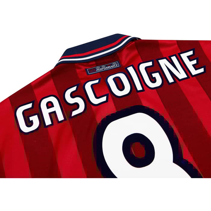 1997-99 England Away Shirt Gascoigne #8 - 8/10 - (XL)