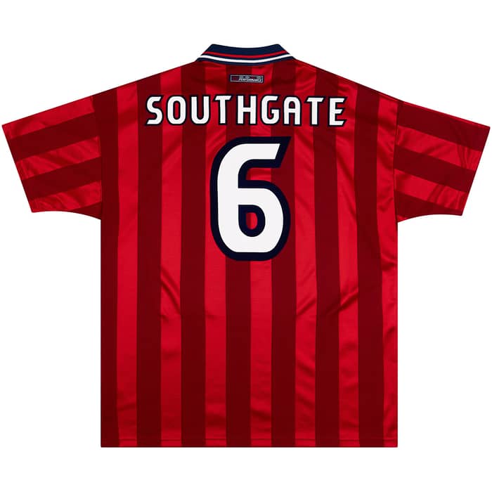 1997-99 England Away Shirt Southgate #6 - 8/10 - (L)