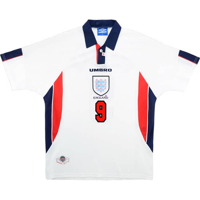 1997-99 England Home Shirt Shearer #9 - 8/10 - (XL)