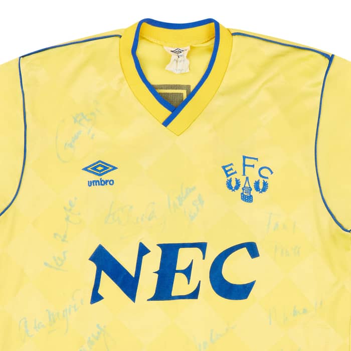 1986-88 Everton Match Issue Signed Away Shirt #15