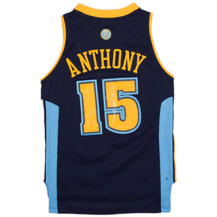 2005-06 Denver Nuggets Anthony #15 Reebok Swingman Alternate Jersey - 6/10 - (S.Boys)
