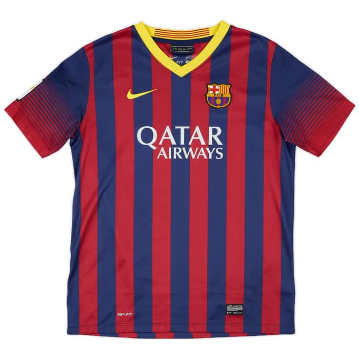 2013-14 Barcelona Home Shirt - 7/10 - (XL.Boys)