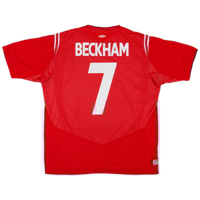 2004-06 England Away Shirt Beckham #7 - 6/10 - (XL)