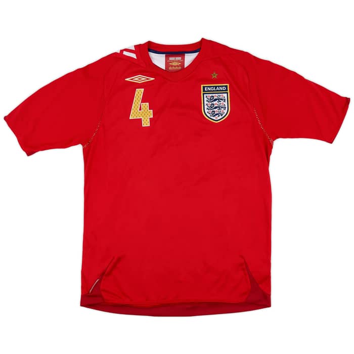 2006-08 England Away Shirt Gerrard #4 - 8/10 - (M)