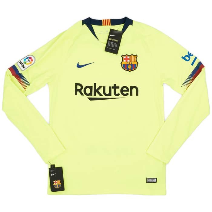 2018-19 Barcelona Away L/S Shirt Messi #10 (S)
