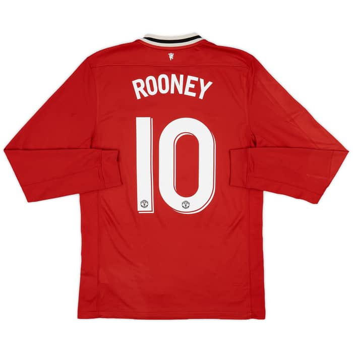 2011-12 Manchester United Home L/S Shirt Rooney #10 - 6/10 - (M)