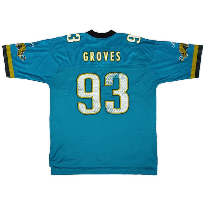 2008 Jacksonville Jaguars Groves #93 Reebok On Field Home Jersey - 5/10 - (XL)