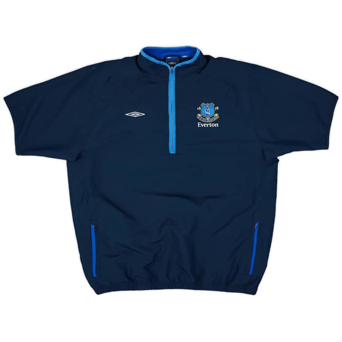 2007-08 Everton Umbro S/S 1/4 Zip Drill Top - 8/10 - (XL)