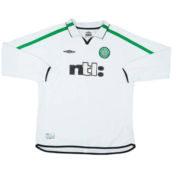 2001-02 Celtic Away L/S Shirt Lisbon #67 - 5/10 - (XXL)