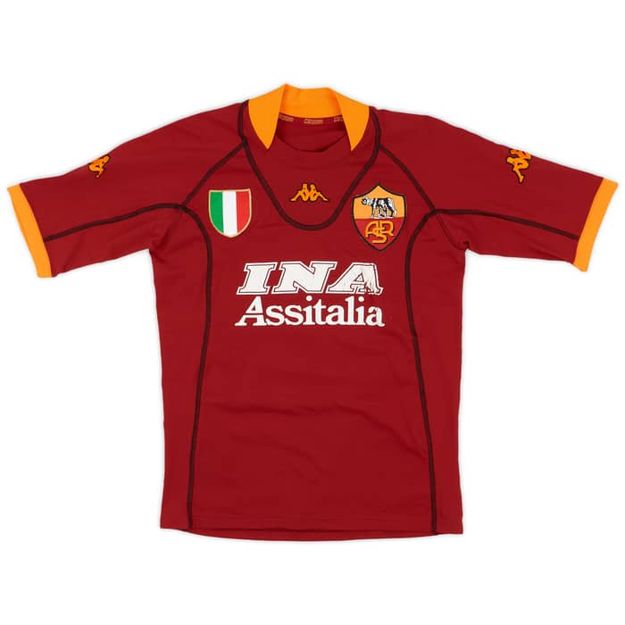 2001-02 Roma Home Shirt Totti #10 - 6/10 - (S)