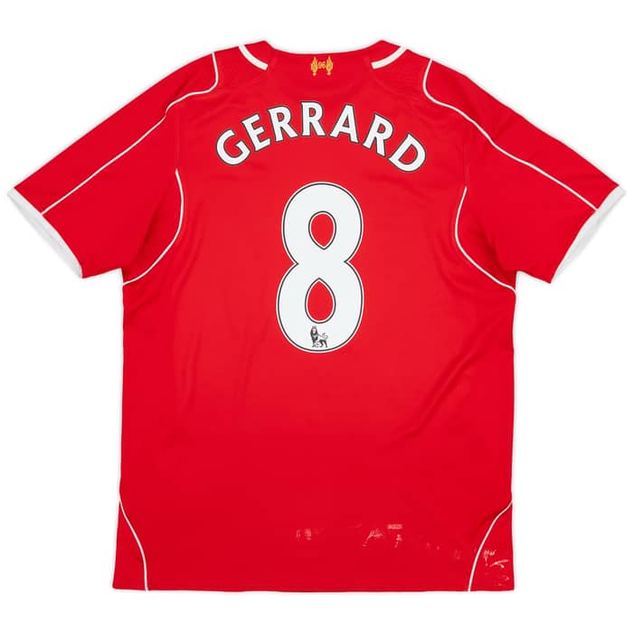 2014-15 Liverpool Home Shirt Gerrard #8 - 4/10 - (M)