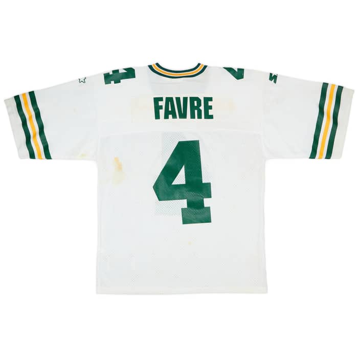 1997-98 Green Bay Packers Favre #4 Starter Away Jersey - 6/10 - (M)
