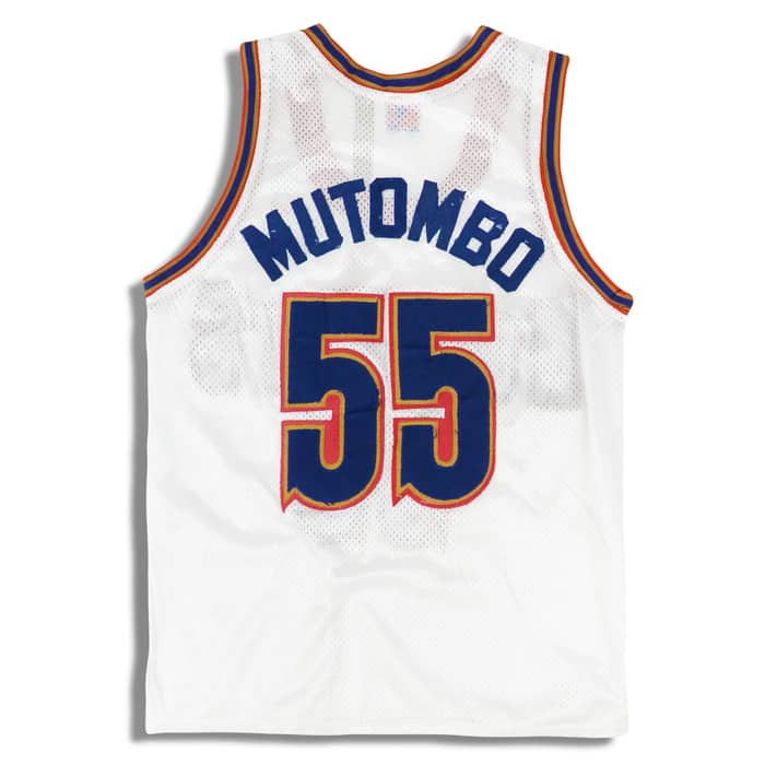 1993-96 Denver Nuggets Mutombo #55 Spalding Jersey (Home) XS