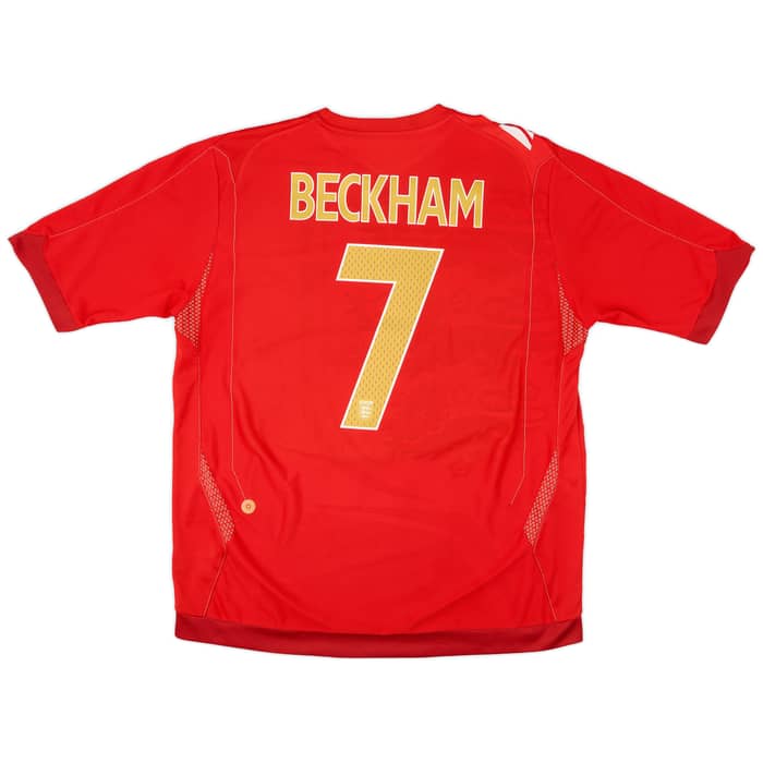 2006-08 England Away Shirt Beckham #7 - 6/10 - (XL)