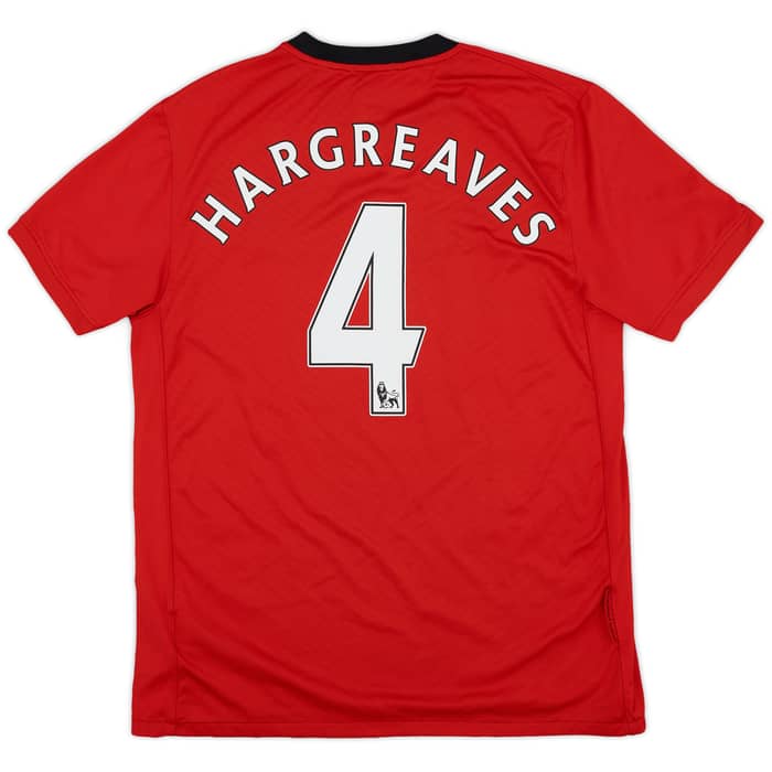 2009-10 Manchester United Home Shirt Hargreaves #4 - 7/10 - (L)