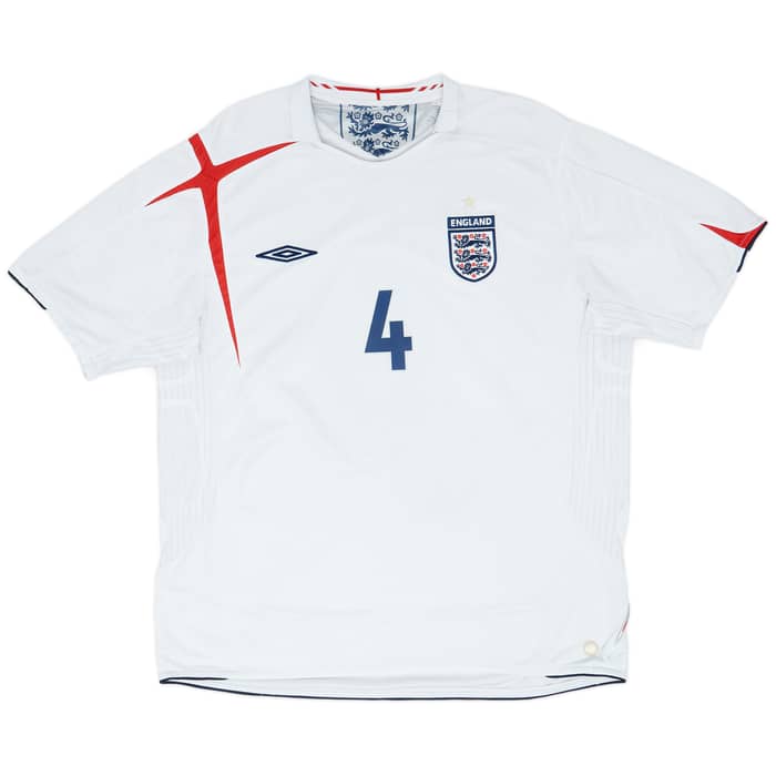 2005-07 England Home Shirt Gerrard #4 - 6/10 - (XL)