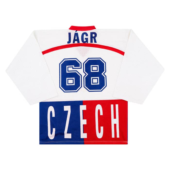 1990s Czech Republic National Hockey Team Jagr #68 Jersey (Away) Y